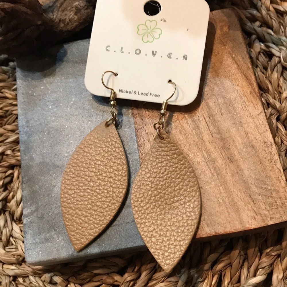 Tan Leather with Gold Colored Hook